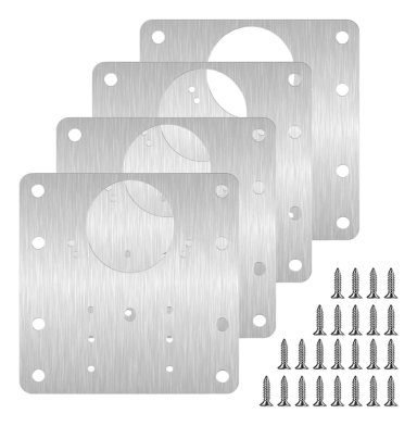 SET IMPORTCLICK 10 PLACAS REPARACIÓN BISAGRA PUERTA ARMARIO MUEBLE - 2