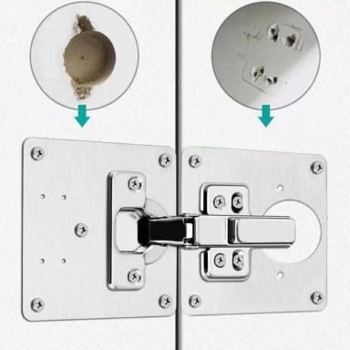 SET IMPORTCLICK 10 PLACAS REPARACIÓN BISAGRA PUERTA ARMARIO MUEBLE - 4