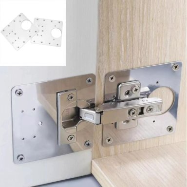 SET IMPORTCLICK 10 PLACAS REPARACIÓN BISAGRA PUERTA ARMARIO MUEBLE - 5