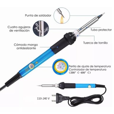 KIT CAUTÍN SOLDAR ELÉCTRICO PUNTA LÁPIZ ESTAÑO - 3