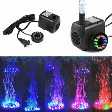 BOMBA AGUA PILETA ACUARIO SUMERGIBLE 12 LUCES LED - 4