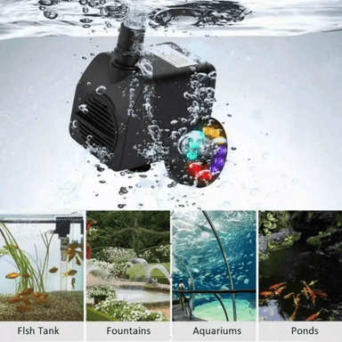BOMBA AGUA PILETA ACUARIO SUMERGIBLE 12 LUCES LED - 5