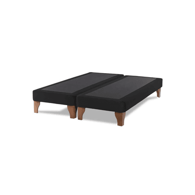 BASE DIVIDIDA CAMA EUROPEA 2 PLAZAS 150X200 CM NEGRO LINO - 1