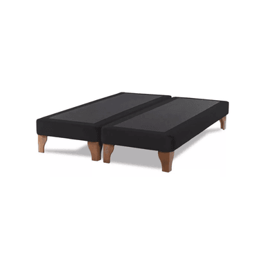 BASE DIVIDIDA CAMA EUROPEA 2 PLAZAS 150X200 CM NEGRO FELPA - 1