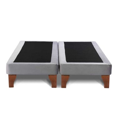 BASE CAMA EUROPEA IMPORTCLICK DIVIDIDA KING 200X180 CM GRIS LINO - 4