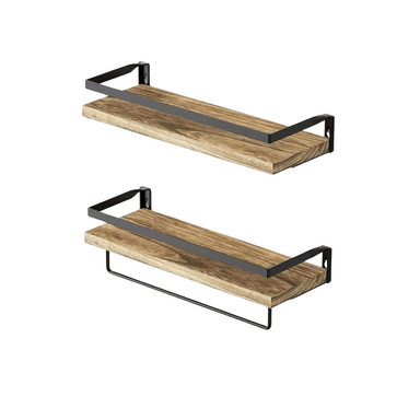 REPISAS FLOTANTES MADERA MODERNAS KIT X2 - 1