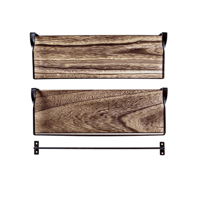 REPISAS FLOTANTES MADERA MODERNAS KIT X2 - 2