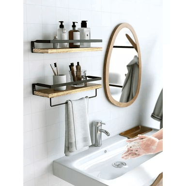 REPISAS FLOTANTES MADERA MODERNAS KIT X2 - 5