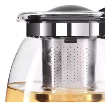HERVIDOR TETERA INFUSOR VIDRIO COCINA 900 ML NEGRO - 4