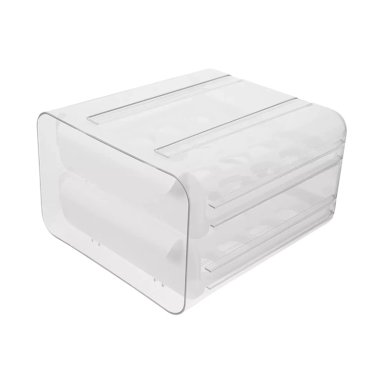 ORGANIZADOR PORTAHUEVOS 2 NIVELES 32 HUEVOS 26X23 CM BLANCO - 2
