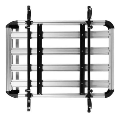 PARRILLA TECHO AUTOMOVIL ALUMINIO 15X90X130 CM BARRAS PORTA EQUIPAJE GRIS - 1