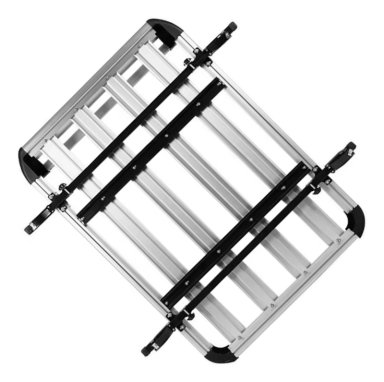 PARRILLA TECHO AUTOMOVIL ALUMINIO 15X90X130 CM BARRAS PORTA EQUIPAJE GRIS - 2