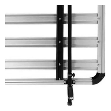 PARRILLA TECHO AUTOMOVIL ALUMINIO 15X90X130 CM BARRAS PORTA EQUIPAJE GRIS - 6