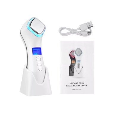MASAJEADOR ELÉCTRICO FACIAL TERAPIA ROSTRO ULTRASÓNICO CRIOTERAPIA CONTROL - 3