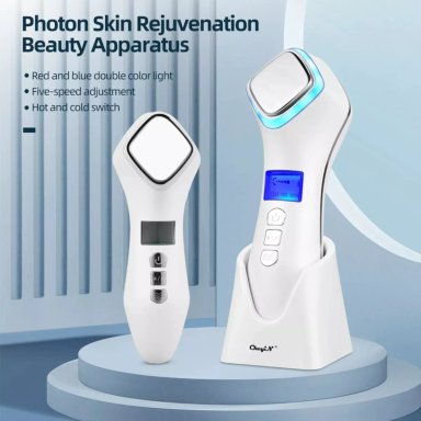 MASAJEADOR ELÉCTRICO FACIAL TERAPIA ROSTRO ULTRASÓNICO CRIOTERAPIA CONTROL - 4