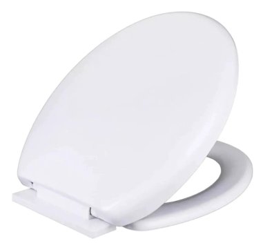 TAPA BAÑO WC ASIENTO INODORO REDONDO UNIVERSAL 6X36X42 CM BLANCO - 1