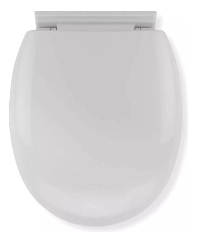 TAPA BAÑO WC ASIENTO INODORO REDONDO UNIVERSAL 6X36X42 CM BLANCO - 3