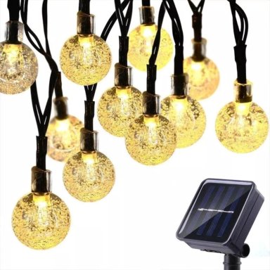 TIRA 30 LUCES SOLARES LED JARDIN HOGAR EXTERIORES 3V 6.5 M - 4