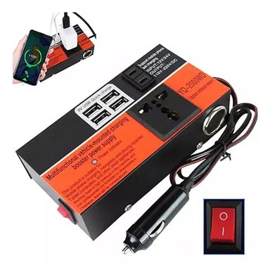 INVERSOR VAJE AUTO CONVERTIDOR CORRIENTE MULTIPROPÓSITO 12 V 220V 1.5K - 2