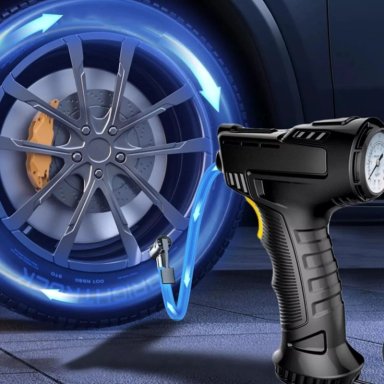 COMPRESOR PORTÁTIL 12 V 120 WATT INFLA NEUMÁTICO AUTO NEGRO - 9