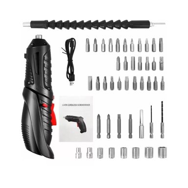 MALETA TALADRO DESTORNILLADOR INALÁMBRICO 3.6 V 45 ACCESORIOS FRECUENCIA 50 HZ X 60 HZ - 2