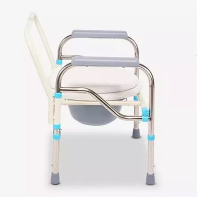BAÑO INODORO WC PORTÁTIL PLEGABLE SILLA DUCHA BLANCO - 2