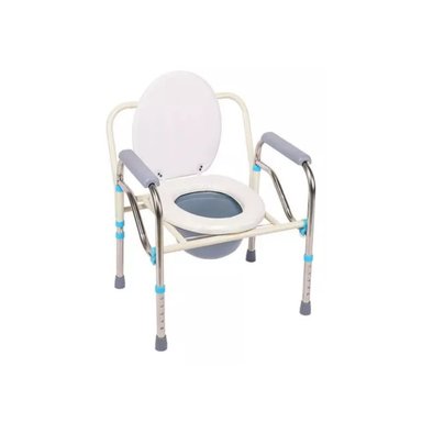 BAÑO INODORO WC PORTÁTIL PLEGABLE SILLA DUCHA BLANCO - 4