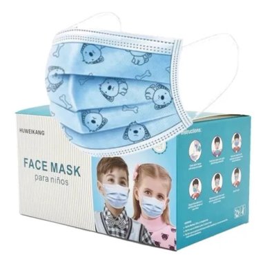 MASCARILLA DESCHABLE NIÑO NIÑA 50 UN CERTIFICADA DISEÑO PERRITO - 1