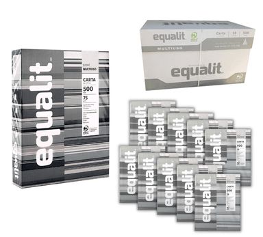 PACK X 10 RESMA EQUALIT CARTA 500 HOJAS - 1