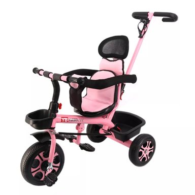 COCHE TRICICLO INFANTIL 3 EN 1 ROSADO - 2