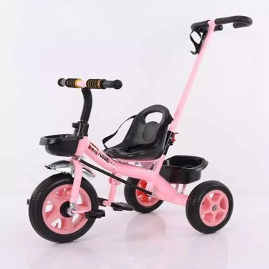 COCHE TRICICLO INFANTIL 3 EN 1 ROSADO - 3