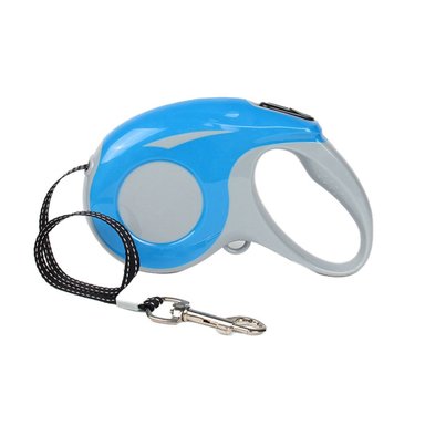 CORREA MASCOTA RETRACTIL AUTOMATICA 5 MTS. PERRO GATO CELESTE - 1