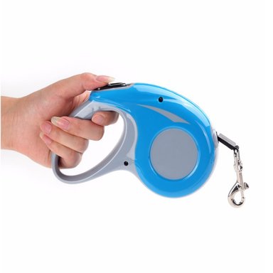 CORREA MASCOTA RETRACTIL AUTOMATICA 5 MTS. PERRO GATO CELESTE - 2