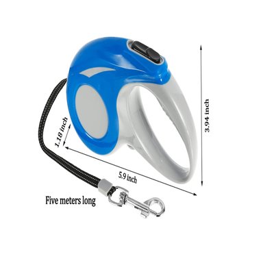 CORREA MASCOTA RETRACTIL AUTOMATICA 5 MTS. PERRO GATO CELESTE - 3