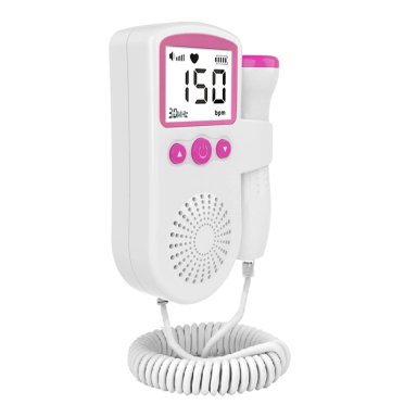 MONITOR FETAL DOPPLER ULTRASONIDO LATIDOS BEBE  ROSADO - 2