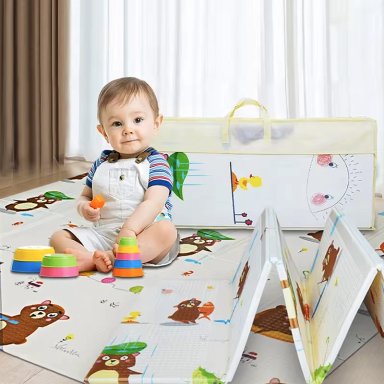 ALFOMBRA MUNDO ONLINE ANTIGOLPES PLEGABLE + BOLSO TRANSPORTE AZUL BEBE - 8