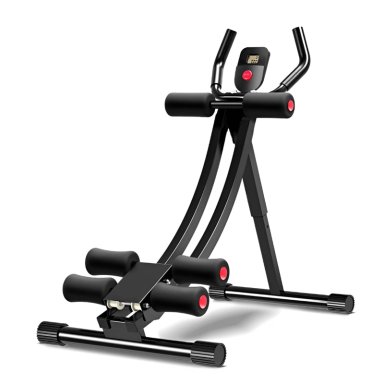 MAQUINA SPORTIME ABDOMINAL MULTIFUNCIONAL SEMI CURVA ERGONÓMICA PLEGABLE FITNESS | NEGRO - 1