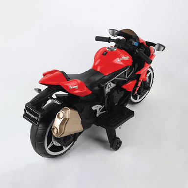 MOTO ELECTRICA NIÑOS ALTA GAMA LUCES LED Y SONIDOS ROJA - 4