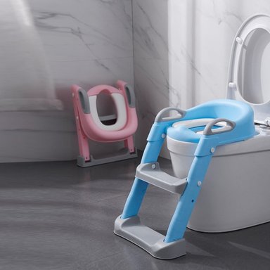 ESCALERA MUNDO ONLINE ASIENTO ADAPTADOR BAÑO NIÑOS/BEBÉS CELESTE - 7