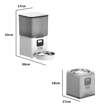 DISPENSADOR PERROS ALIMENTO AUTOMATICO VOZ MUNDO ONLINE 6 L - 3