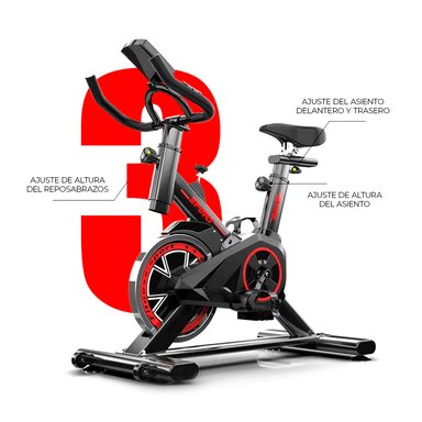 BICICLETA SPINNING MUNDO ONLINE LIFE-1226 PRO SPORT 6 KG RESISTENCIA AJUSTABLE - 4