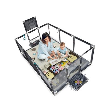 CORRAL SEGURIDAD MUNDO ONLINE LIFE-2226 GRIS BEBE 180CM CON ARO Y ARCO - 2