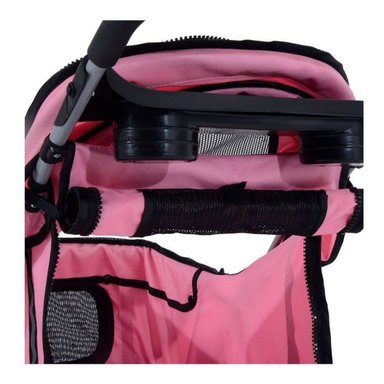 COCHE PARA MASCOTA DE TRES RUEDAS ROSADO - 3