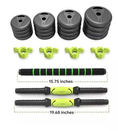 SET MANCUERNAS SPORTIME ACERO 20 KG ARMABLES MULTIFUNCIÓN - 2