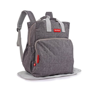 MOCHILA MUNDO ONLINE ELITE-2021 PAÑALERA BEBÉ BOLSO MATERNAL ELEGANTE GRIS - 1