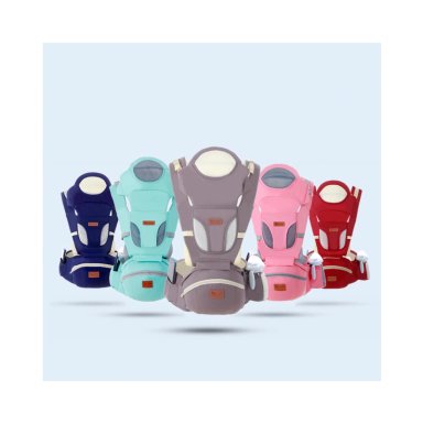 PORTABEBÉ MUNDO ONLINE ERGONÓMICO CON SOPORTE Y BOLSO CELESTE - 7