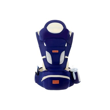 PORTABEBÉ MUNDO ONLINE ERGONÓMICO CON SOPORTE Y BOLSO AZUL - 1
