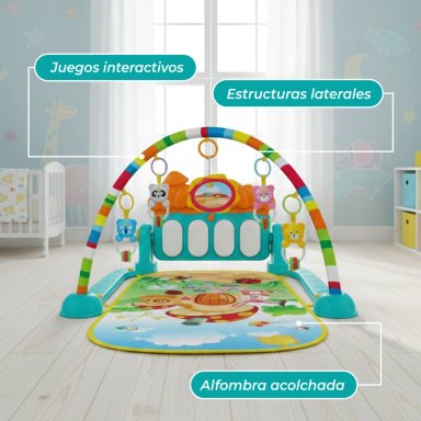 GIMNASIO 3 EN 1 MUSICAL PIANO PARA BEBE - 6
