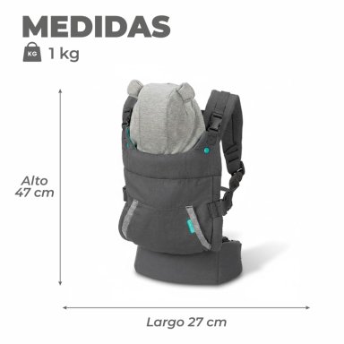 PORTA BEBE ERGONÓMICO OSITO CON GORRITO - 3