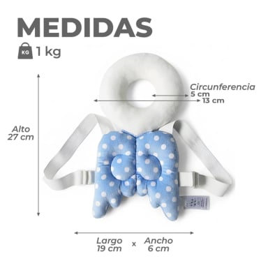 MOCHILA PROTECTORA CABEZA BEBES COJIN ANTIGOLPES ANGELITO - 3